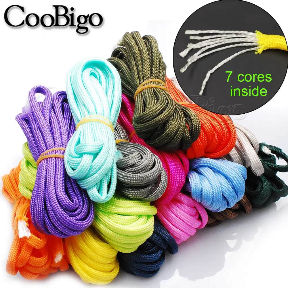 Parachute 550 Cord 10ft Side Release Buckle Set Tent Lanyard Paracord Bracelet Rope Dog Collar Weaving Camping Accessories