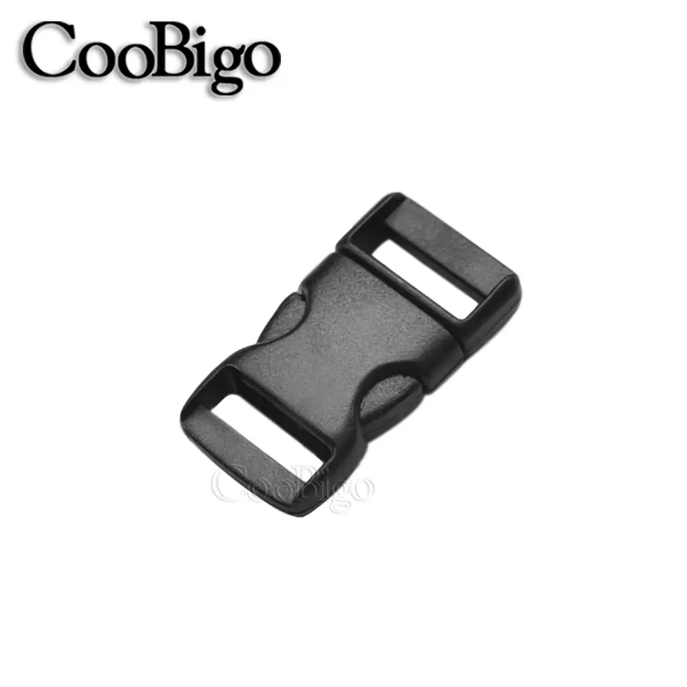 50pcs 11.5mm Plastic Buckle Quick Side Release Buckles Paracord Clip Outdoor Backpack Strap Bag Bracelet Luggage DIY Accessories