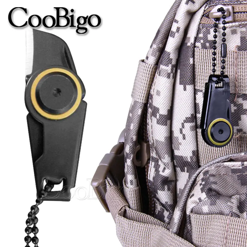 5pcs Portable Creative Mini Zipper Keychain Knife Outdoor Survival Emergency Tool Unboxing Foldable Stainless Steel EDC Key Ring