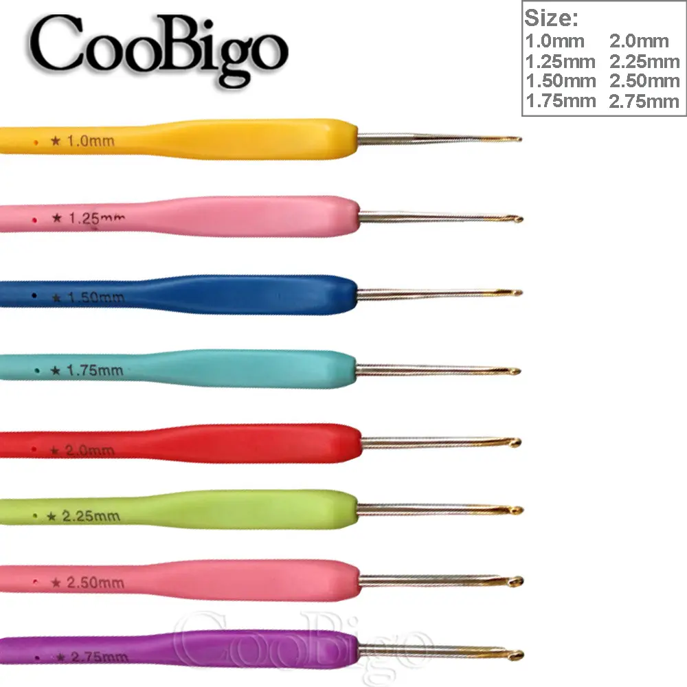 Assorted Sizes Weave Crochet Hooks Soft Handle Crochet Hook Set Beginners Knitting Needle Yarn Crochet Bag Garment Sew DIY Craft
