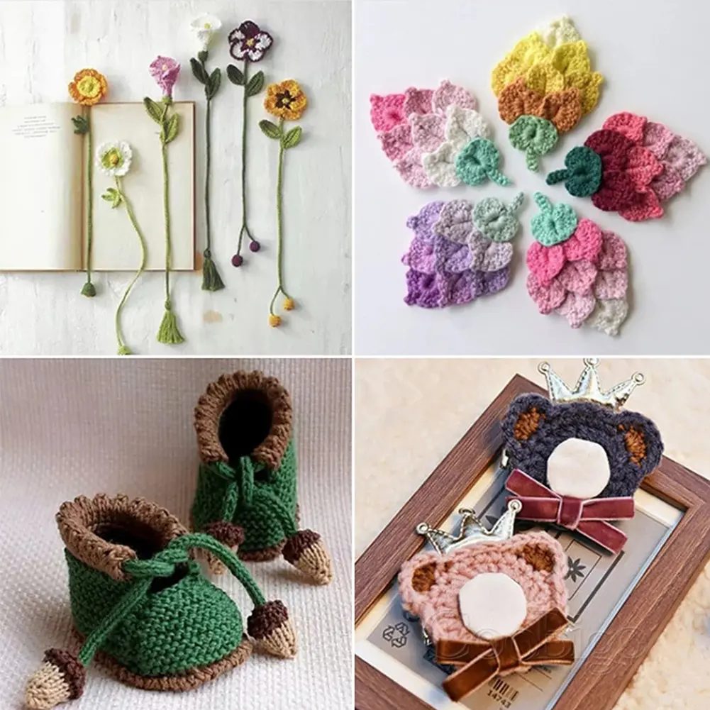 Assorted Sizes Weave Crochet Hooks Soft Handle Crochet Hook Set Beginners Knitting Needle Yarn Crochet Bag Garment Sew DIY Craft