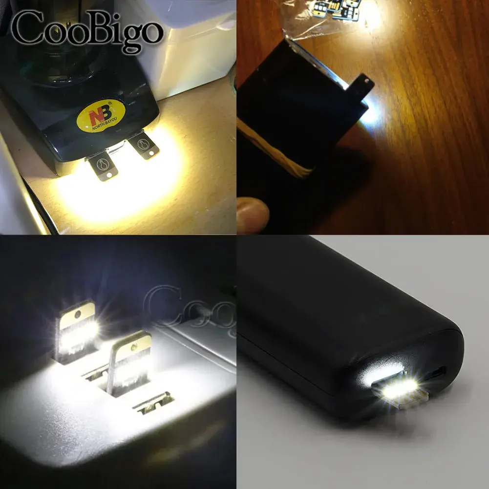 10pcs Portable Energy Saving Flashlight Mobile USB LED Keychain Light for Camping Night Hiking Tent Lamp Outdoor Nightlight