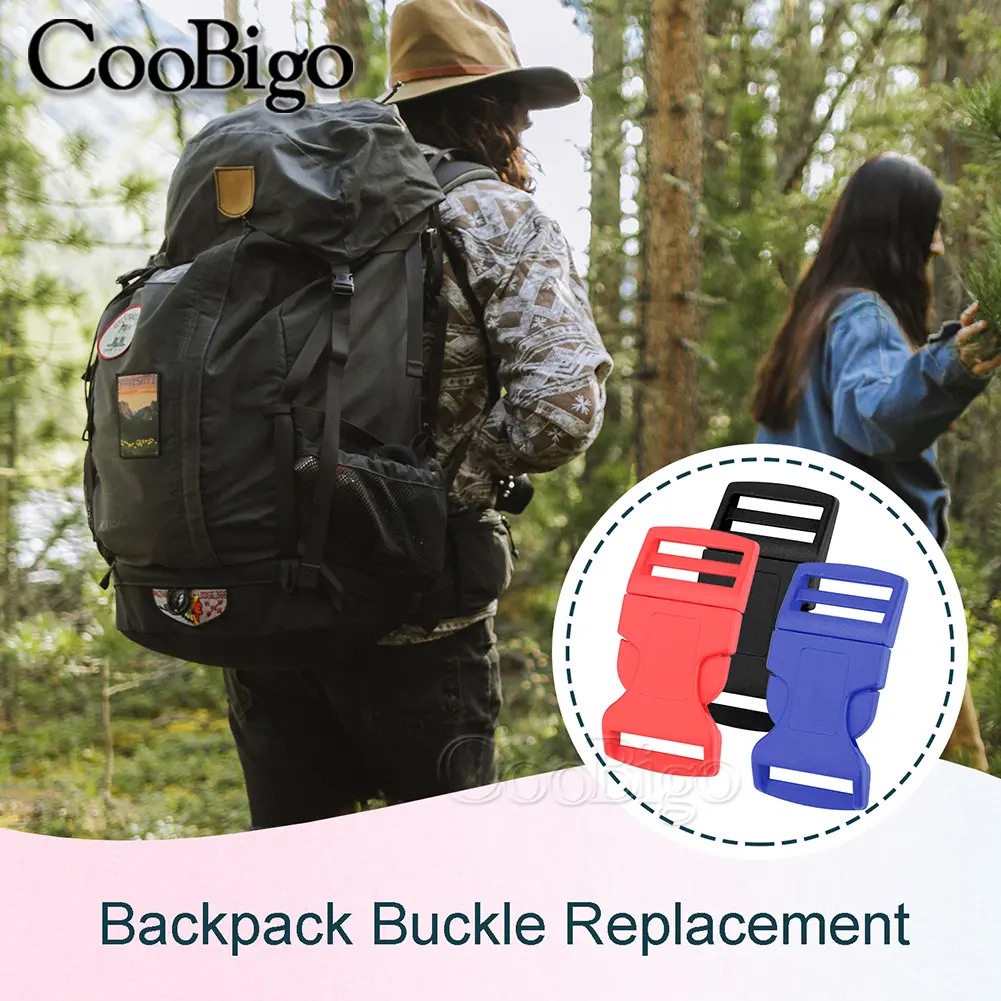 12pcs 1" Plastic Side Release Buckles Curved  Paracord Bracelet Buckle Clip Outdoor Camp Backpack Strap Dog Collar Colorful 26mm