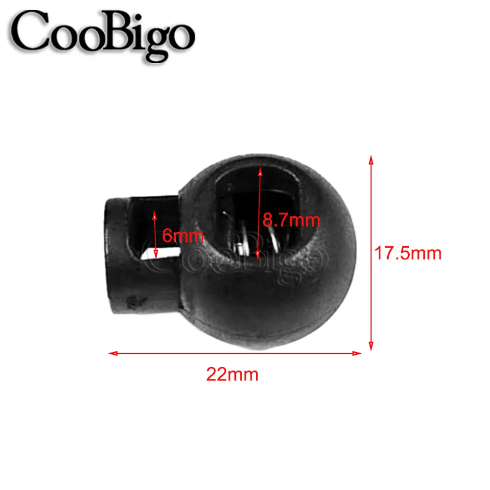 10pcs Cord Lock Plastic Spring Toggle Stopper Clips for Drawstrings Outdoor Backpack Shoelace Sportswear DIY Bag Accessories