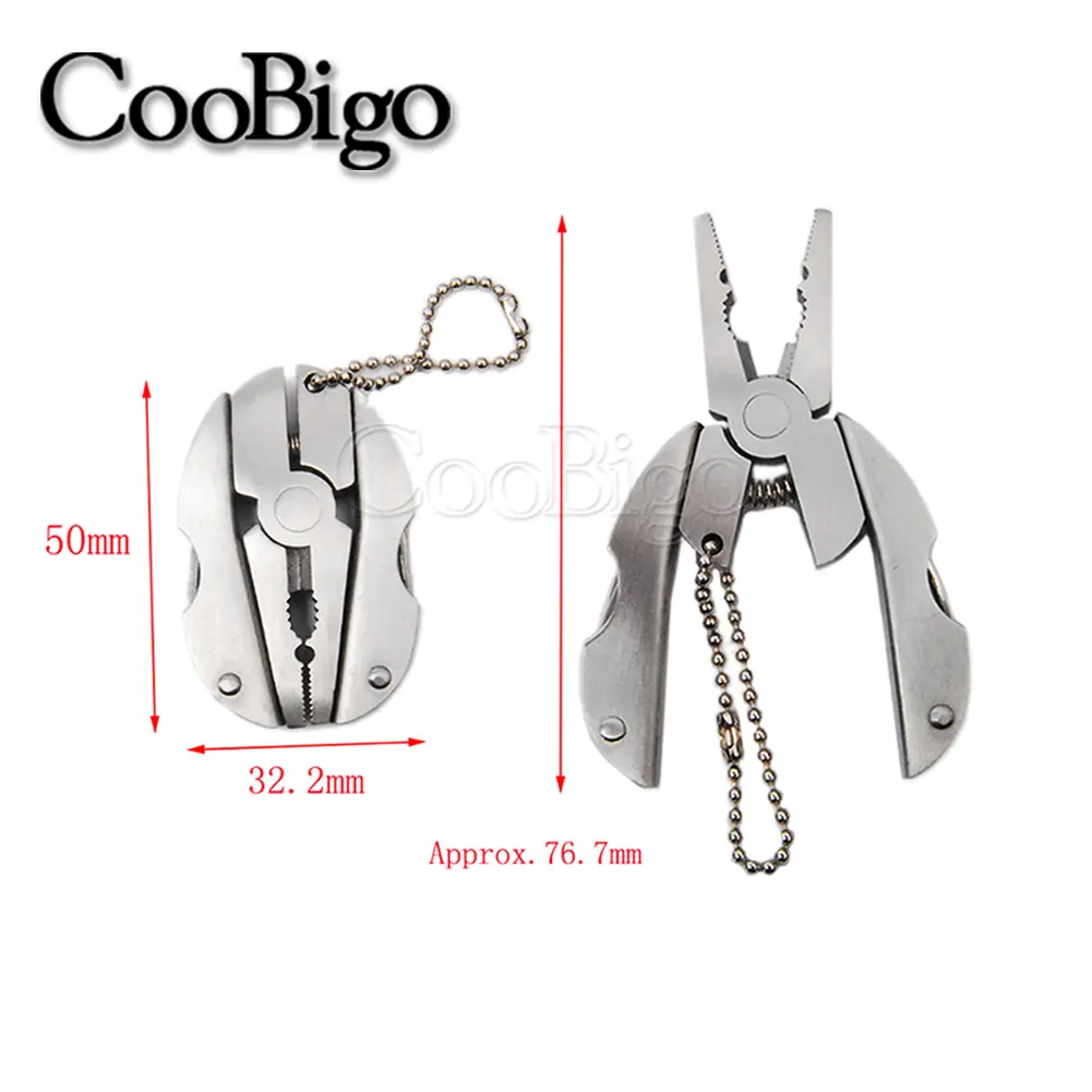 Stainless Steel Portable Pliers Keychain Knife Tool Screwdriver Outdoor Camping Travel Accessories Folding Multifunctional Mini
