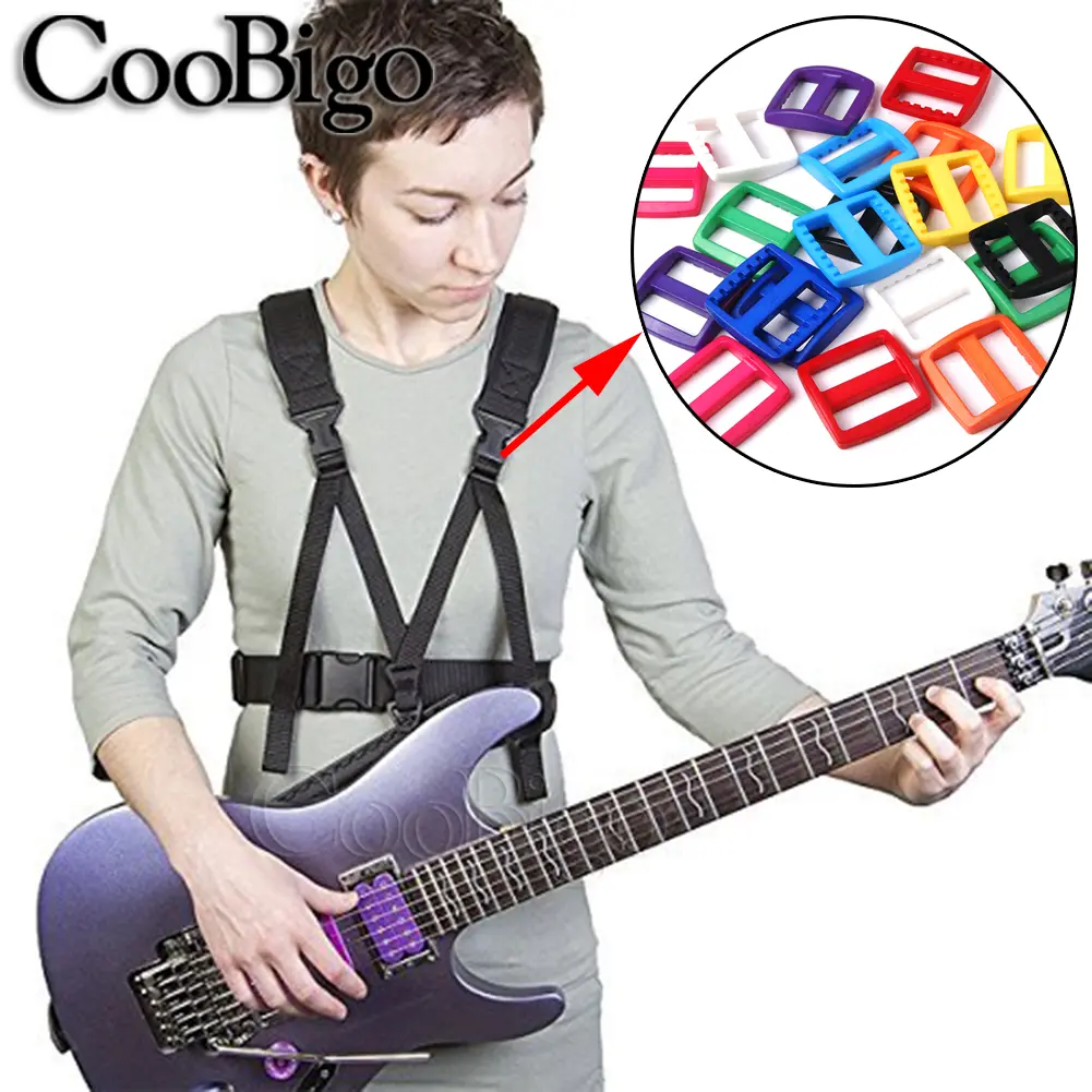 25mm Colorful Tri-Glides Slider Adjust Buckles Plastic for Outdoor Camping Backpack Bag Strap Webbing Dog Collar Accessory 10pcs