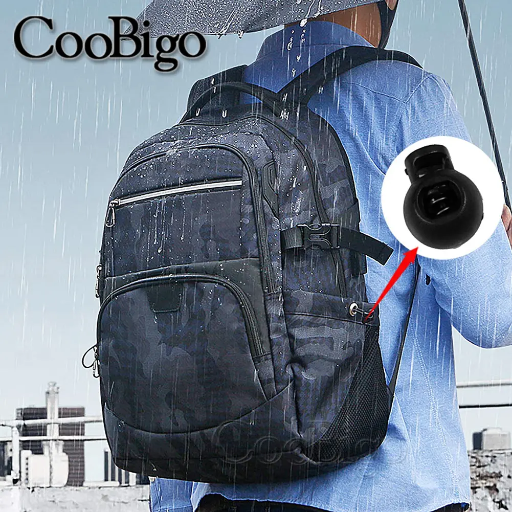 10pcs Cord Lock Plastic Spring Toggle Stopper Clips for Drawstrings Outdoor Backpack Shoelace Sportswear DIY Bag Accessories