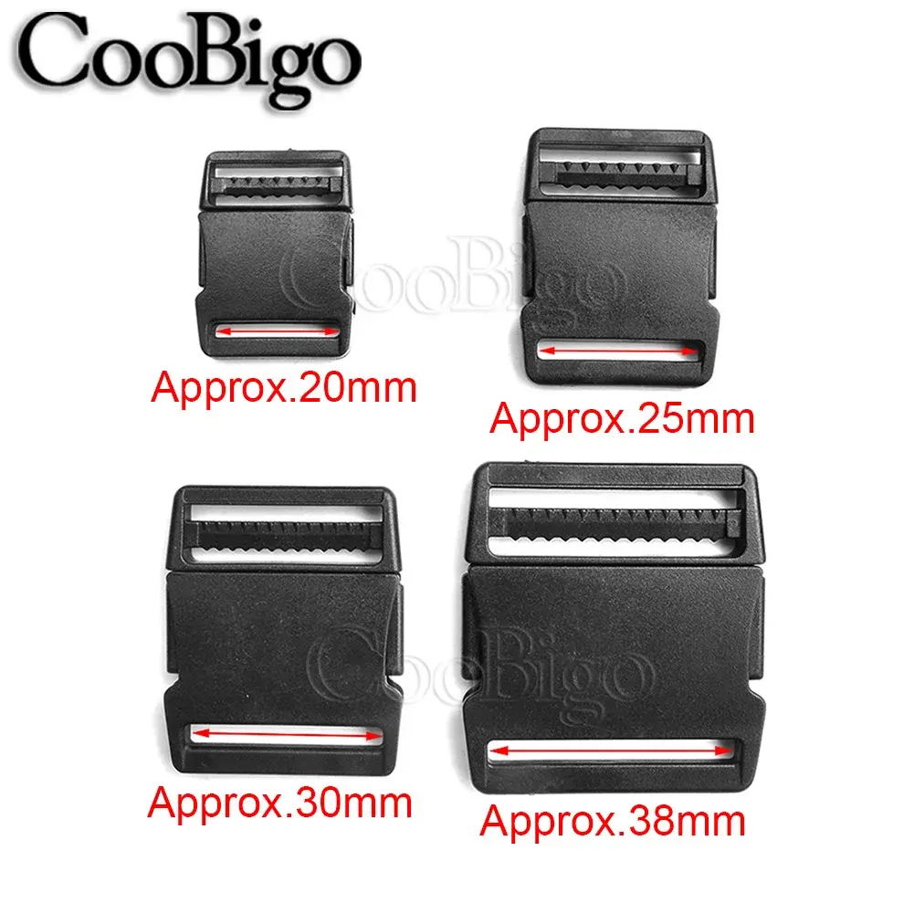 20mm 25mm 30mm 38mm Plastic Side Release Buckle Outdoor Backpack Strap Clip Luggage Webbing Paracord Bracelet Accessories 5pcs