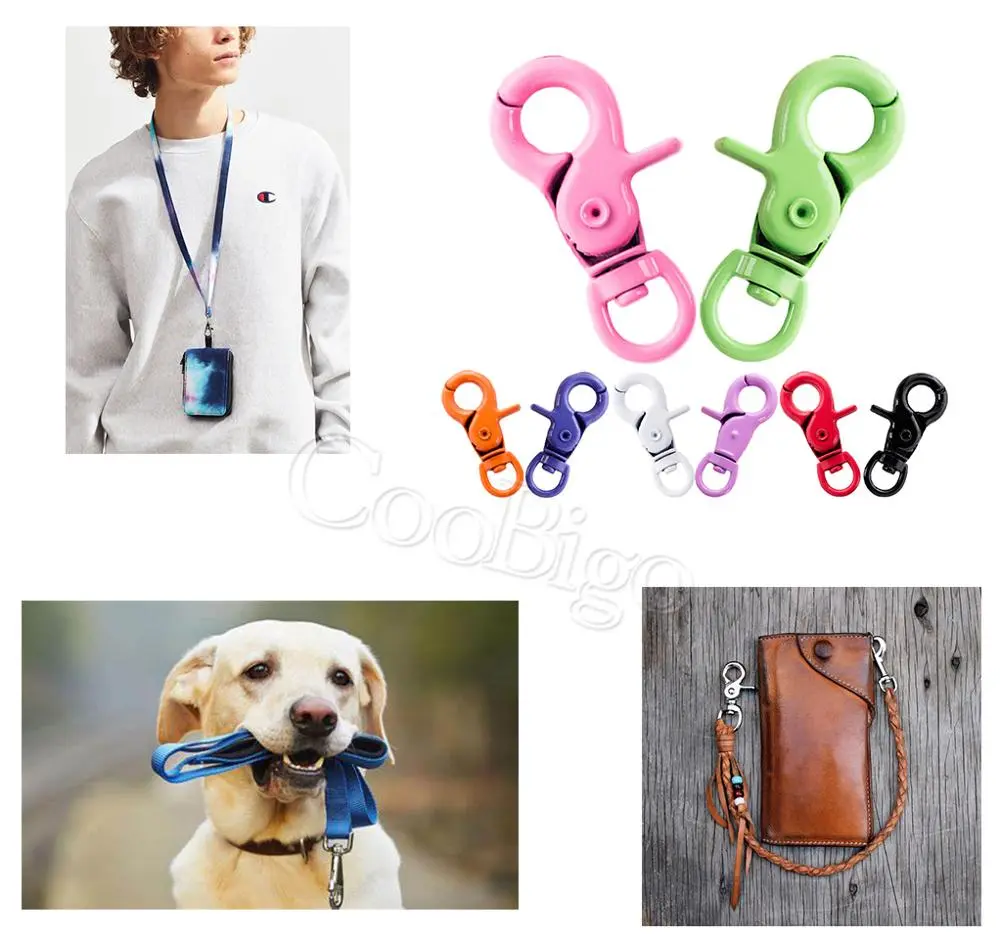 5pcs Metal Lobster Clasps Swivel Snap Hooks Buckles Outdoor Bag Strap Keychain Key Ring Lanyards DIY Hardware Accessories