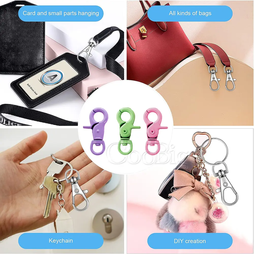 5pcs Metal Lobster Clasps Swivel Snap Hooks Buckles Outdoor Bag Strap Keychain Key Ring Lanyards DIY Hardware Accessories