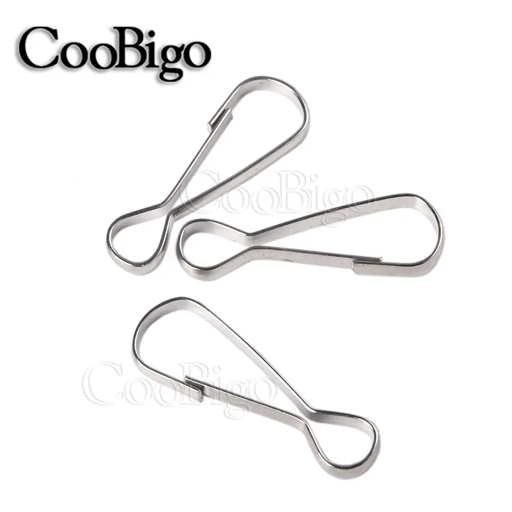 100pcs Fastener Clip Cords Crimping End Rope Clasp Snap Hook Bracelet Jewelry Keychain Masks Lanyard Craft Accessories Metal
