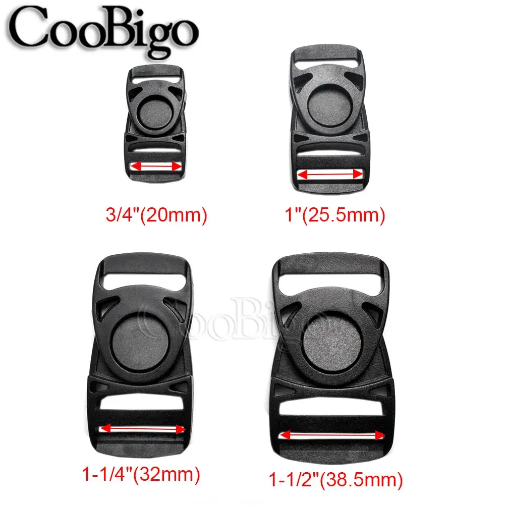 5pcs Plastic Side Release Center Buckle Swivel for Outdoor Camp Backpack Straps Bag Belt Dog Collar Webbing 20mm 25mm 32mm 38mm