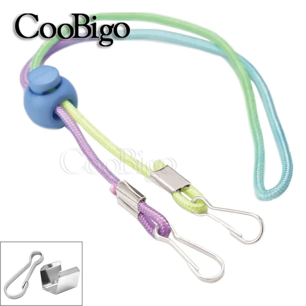 100pcs Fastener Clip Cords Crimping End Rope Clasp Snap Hook Bracelet Jewelry Keychain Masks Lanyard Craft Accessories Metal