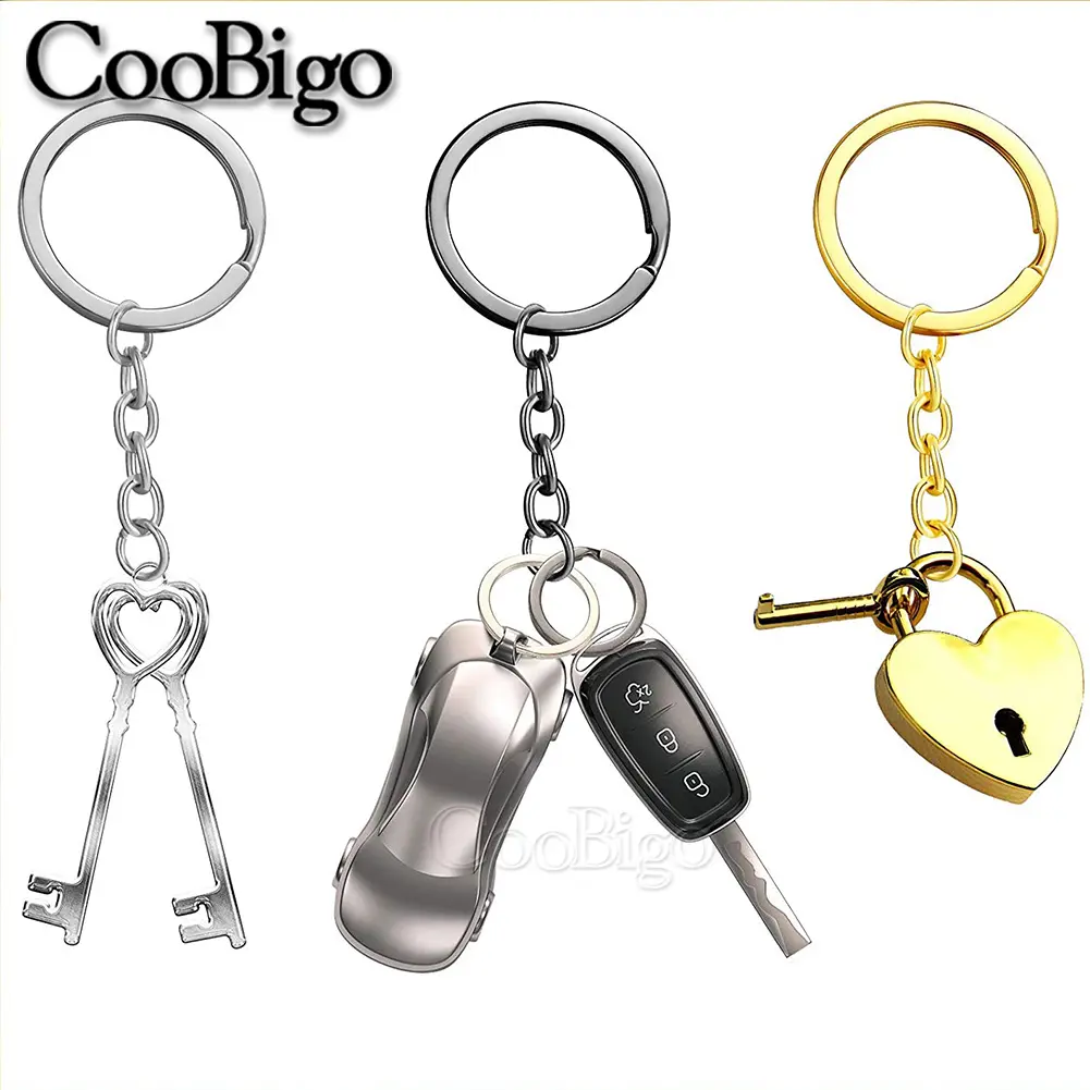 10pcs 25mm Flat Key Rings Metal Keychain Split Keyrings Round O Ring for Outdoor Backpack Home Car Keys DIY Craft Accessories