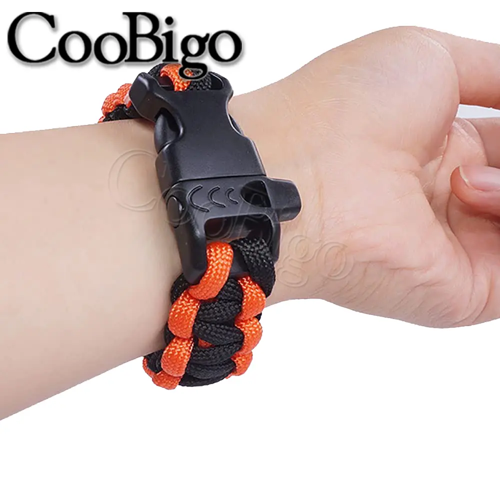 10pcs Emergency Whistle Buckles Paracord Bracelet Clips Side Release Buckle for Outdoor Camping Backpack Bags Accessories 20mm