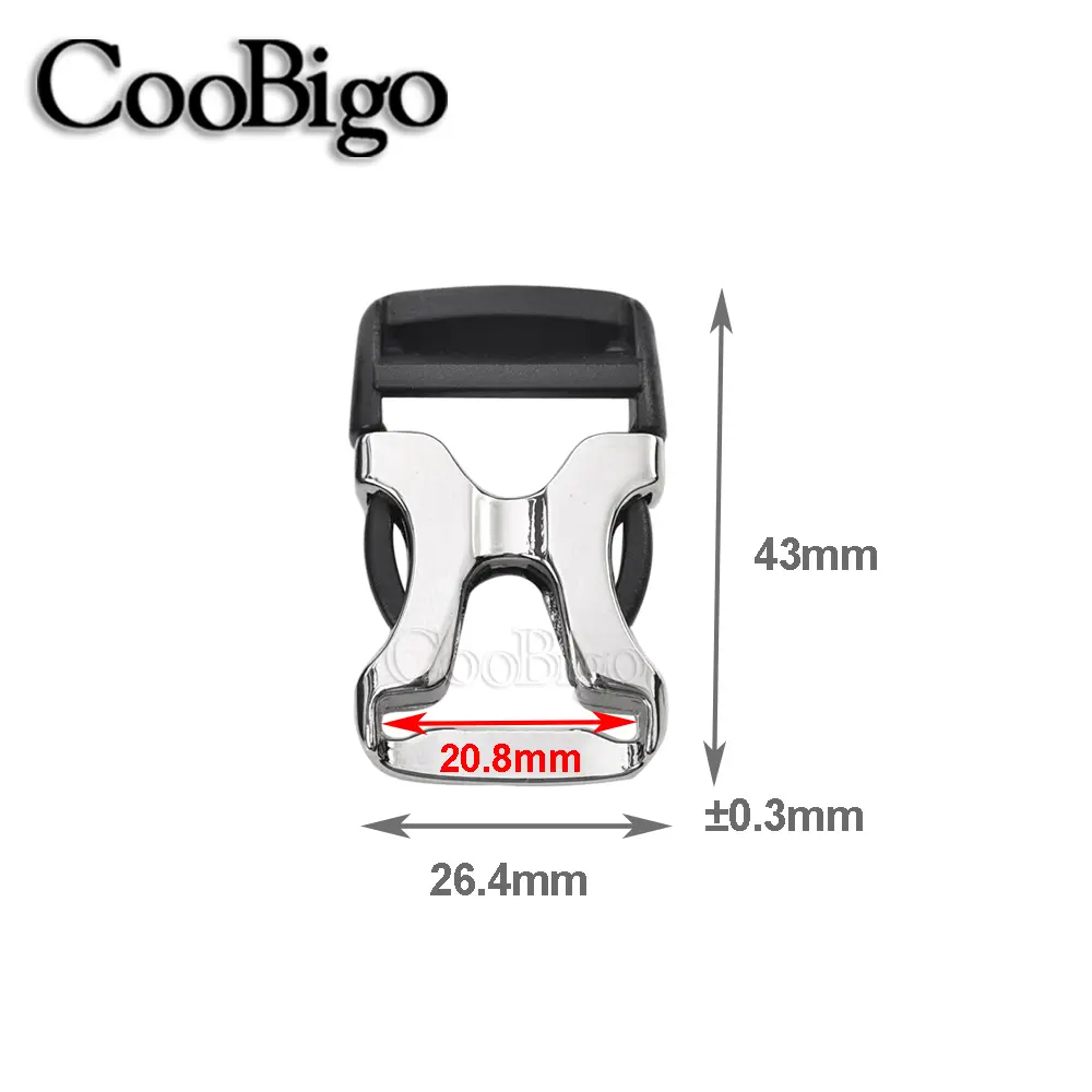 5pcs Plastic Release Buckle Paracord Bracelets Clips Adjust Buckles Outdoor Camping Backpack Strap Luggage Belt Accessories 20mm
