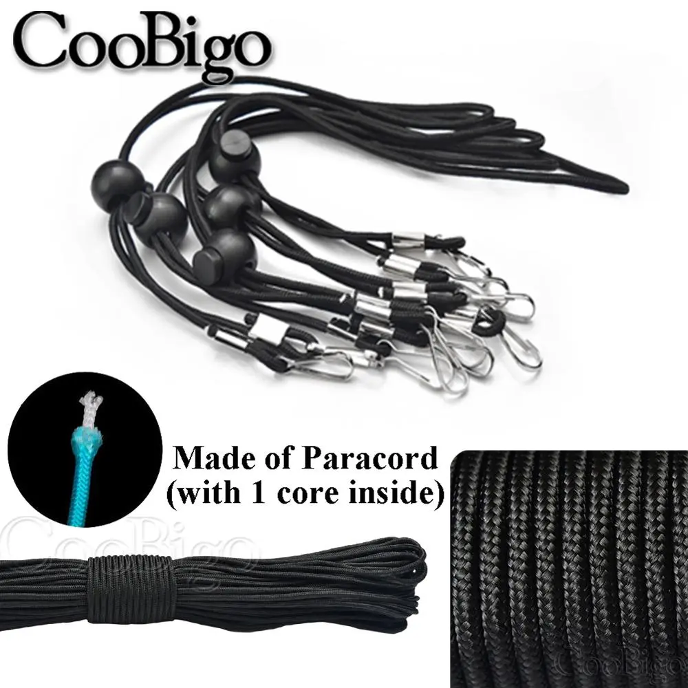 Masks Lanyard Holder Facemask Extension Adjustable Glasses Chain Rope Hang String Black 5pcs