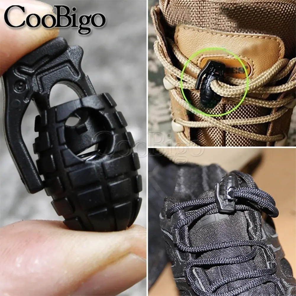 12pc Plastic Cord Lock Spring Toggle Stopper Clip Paracord Rope Outdoor Boots Shoelaces Drawstrings Bags Garment DIY Accessories