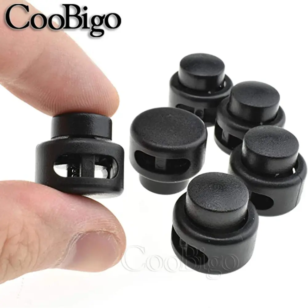 5pcs Cord Lock Stopper Toggle Clip Rope End Clamp Paracord Bracelet Shoelace Sportswear Clothes Outdoor Backpack Lanyard Plastic