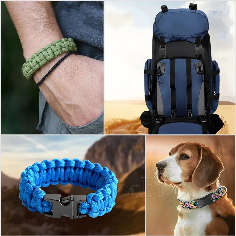 25mm Paracord Bracelet Clip Metal Side Release Buckle for Outdoor Camping Backpack Bag Strap Belt Webbing Pet Collar Accessories