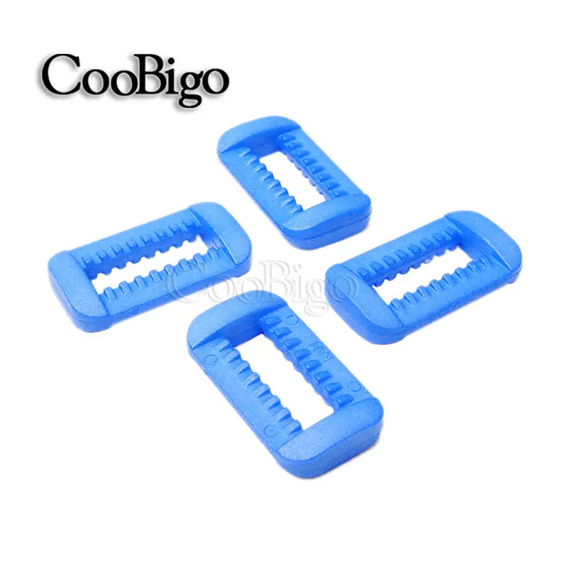 20mm Slider Adjustable Buckles Clip Rings for Backpack Strap Belt Webbing Bag Accessories Plastic Colorful Rectangular 20pcs