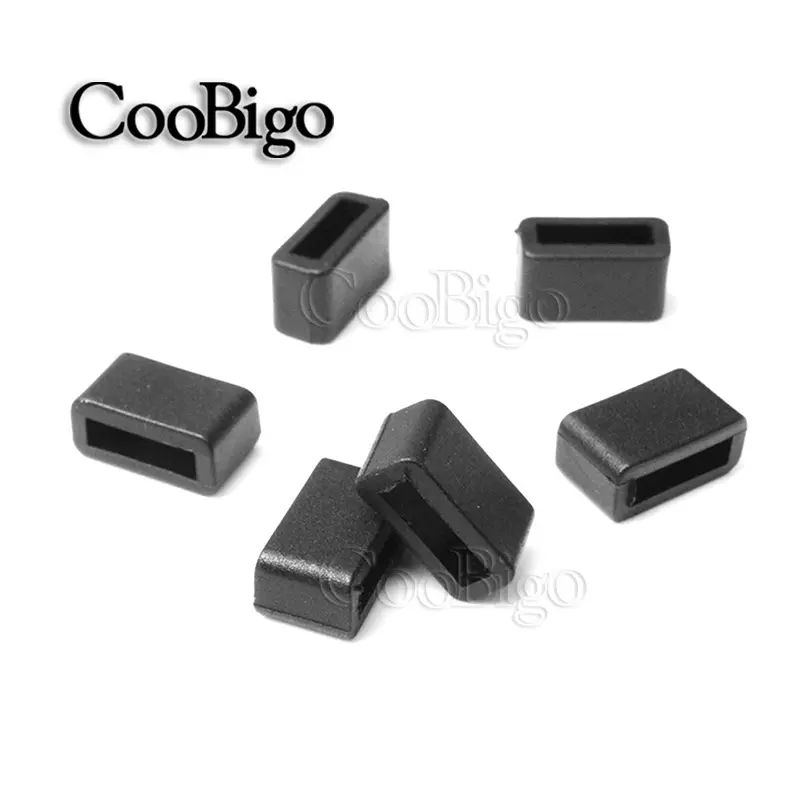 10pcs Plastic Belt Loop Watchbands Strap Holder Keeper Buckle Outdoor Camping Backpack Bag Webbing Locker Accessories Black
