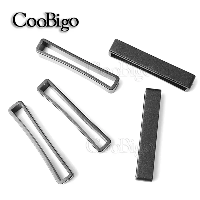 10pcs Plastic Belt Loop Watchbands Strap Holder Keeper Buckle Outdoor Camping Backpack Bag Webbing Locker Accessories Black