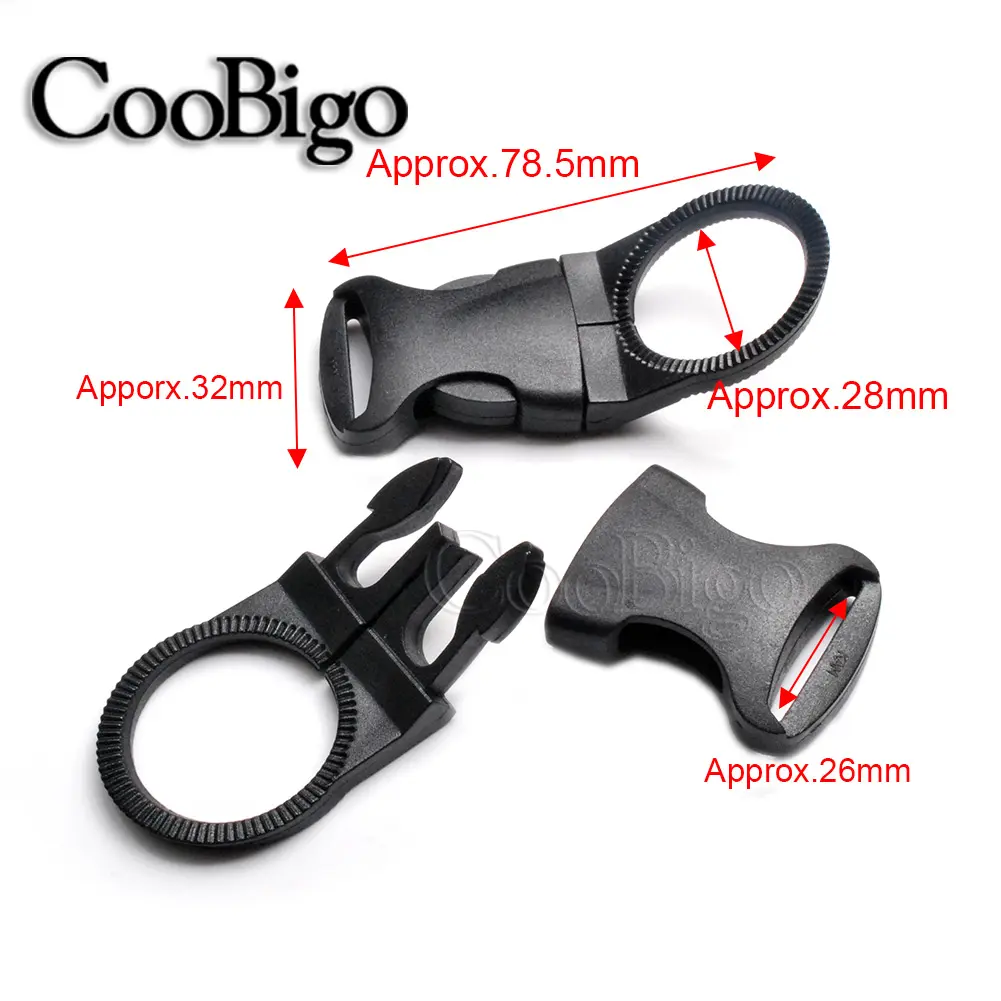5pcs Carabiner Drink Water Bottle Holder Hook Clip Buckle Molle Backpack Hang Clasp Bag Webbing Camping Hike Outdoor Travel Tool