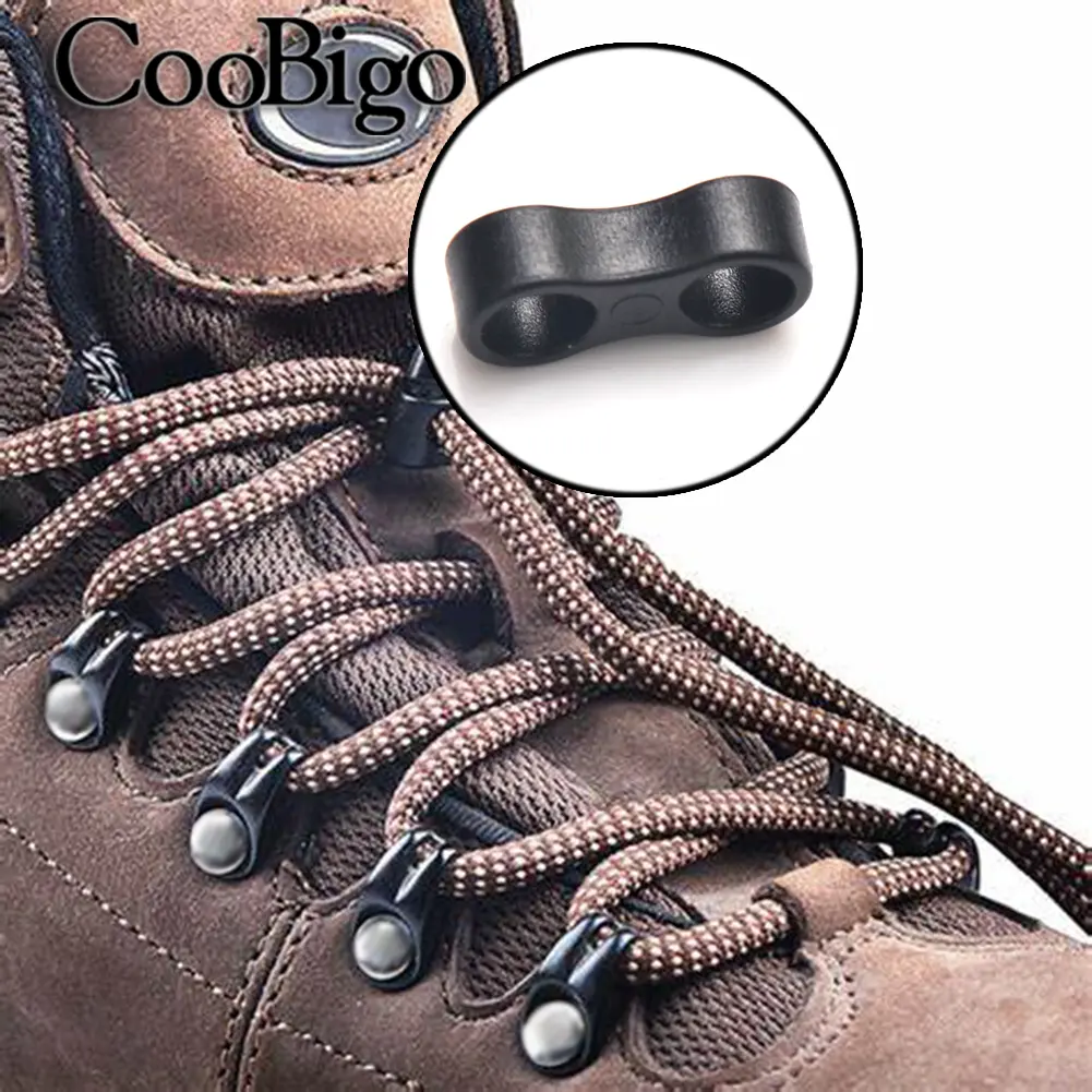 Toggles Cord Lock Ends Stopper Slider Clip Plastic 2 Holes Outdoor Camping Tent Kit Backpack Boots Paracord Masks Colorful 50pcs