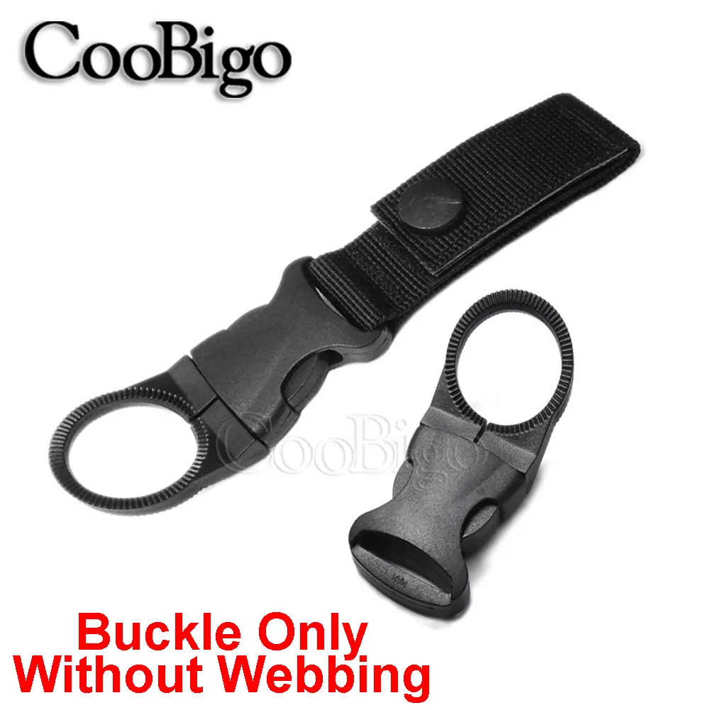 5pcs Carabiner Drink Water Bottle Holder Hook Clip Buckle Molle Backpack Hang Clasp Bag Webbing Camping Hike Outdoor Travel Tool