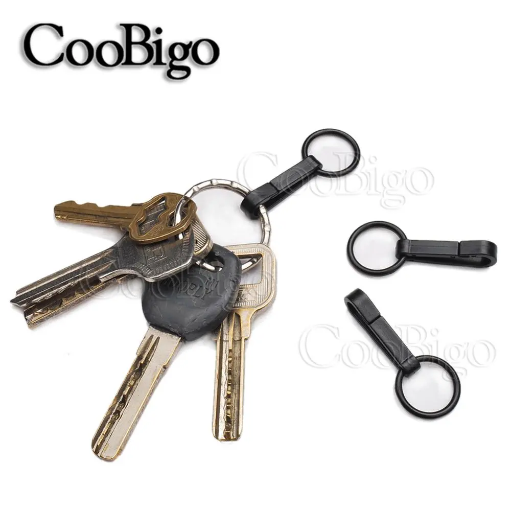 Snap Hook Buckle With O Ring For Keychain Keyring Backpack Curtains Cord Masks Lanyard Connectors Parts Plastic Colorful 25pcs