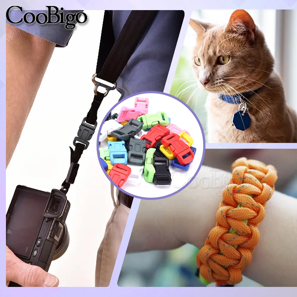 10pcs 11mm Paracord Bracelets Clips Clasp Plastic Side Release Buckle Outdoor Camp Backpack Strap Webbing Accessories Colorful