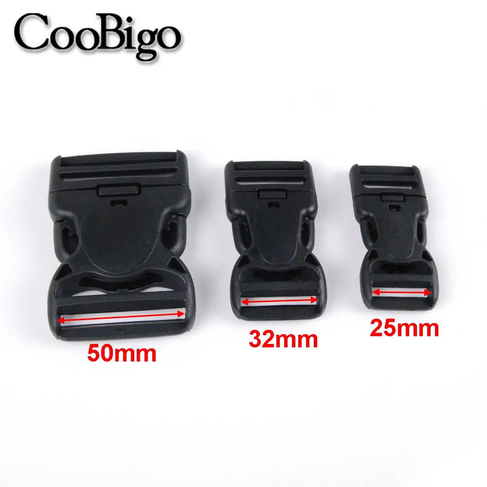 Plastic Side Release Buckle Dual Adjustable Double Lock Buckles Outdoor Tactical Belts Backpack Strap Webbing Dog Collar Harness
