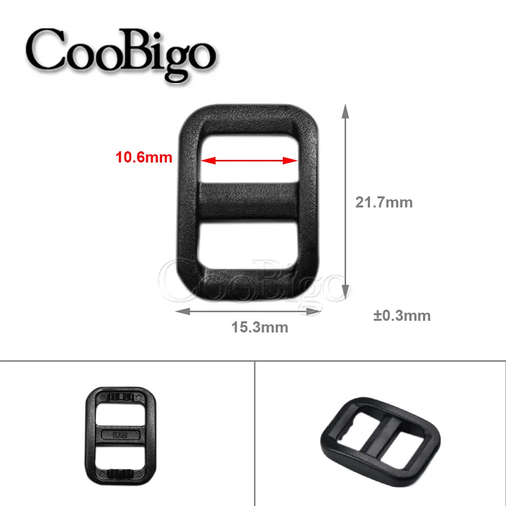 3/8" Webbing Slider Tri-Glide Plastic Adjust Buckles for Outdoor Backpack Straps Clasp Pets Collar Accessories Colorful 10pcs