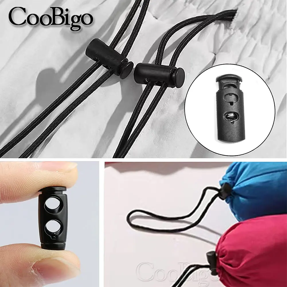 10pcs Cord Lock Paracord Stopper Toggle Clip Fix Fastener Clamp Drawstring Shoeslace Rope Lanyard Outdoor Backpack Accessories