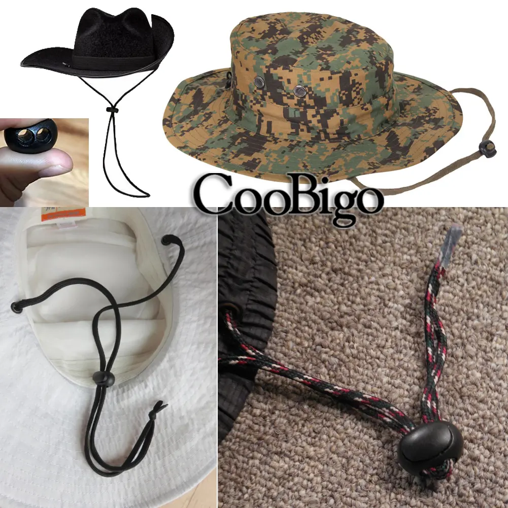 10pcs Cord Lock Paracord Stopper Toggle Clip Fix Fastener Clamp Drawstring Shoeslace Rope Lanyard Outdoor Backpack Accessories