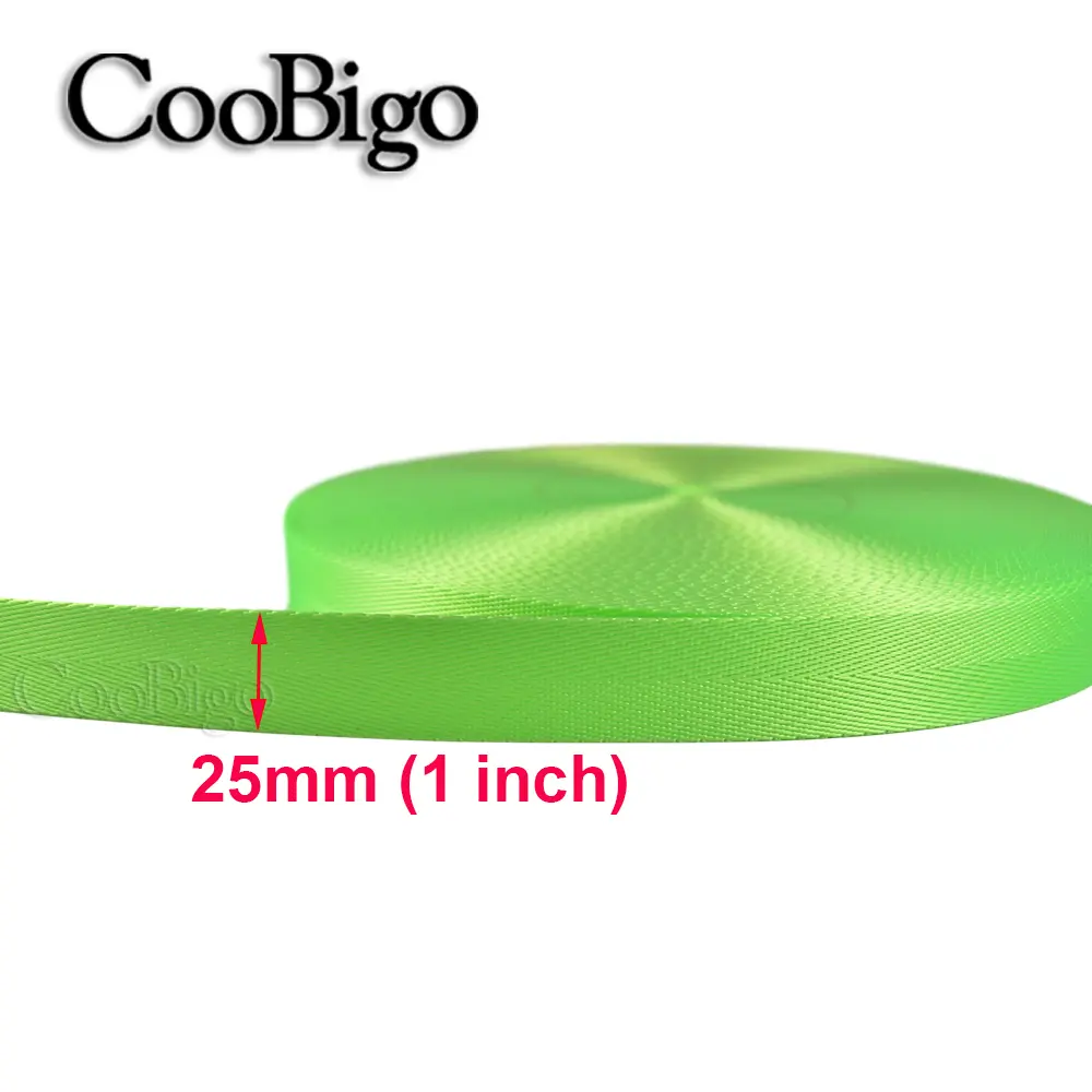 25mm Imitated Nylon Webbing Tape Herringbone Backpack Strap Band Ribbons Belt Outdoor Bag Dog Collar Sewing Accessories 2Yards