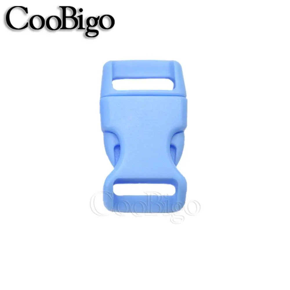 15mm Side Release Buckles for Paracord Bracelet Parachute 550 Cord Wristband Outdoor Backpack Strap Belt Camping Curved 5pcs