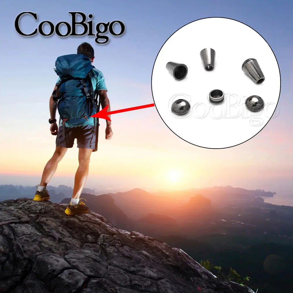 Plastic With Lid Cord Lock Ends Toggle Clip Bell Stopper Rope Clamp Clasp DIY Paracord Shoelace Sportswear Accessories 20pcs