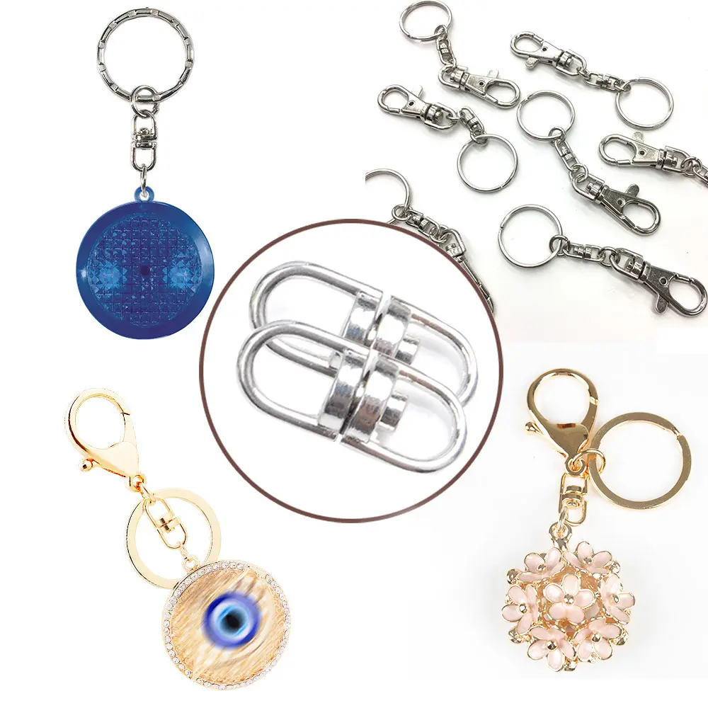 14/16/19mm Metal Swivel Hook Keyring Clasps Keychain Buckle Paracord Connectors Key Holder for Lanyards Bag Handbag Keyfob 10pcs