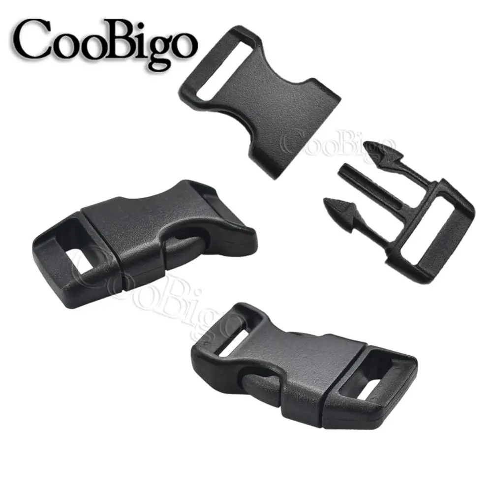 5pcs 5/8" Curved Side Release Buckle Outdoor Paracord 550 Bracelet Project Parachute Backpack Strap Belt Bag Camping Accessories