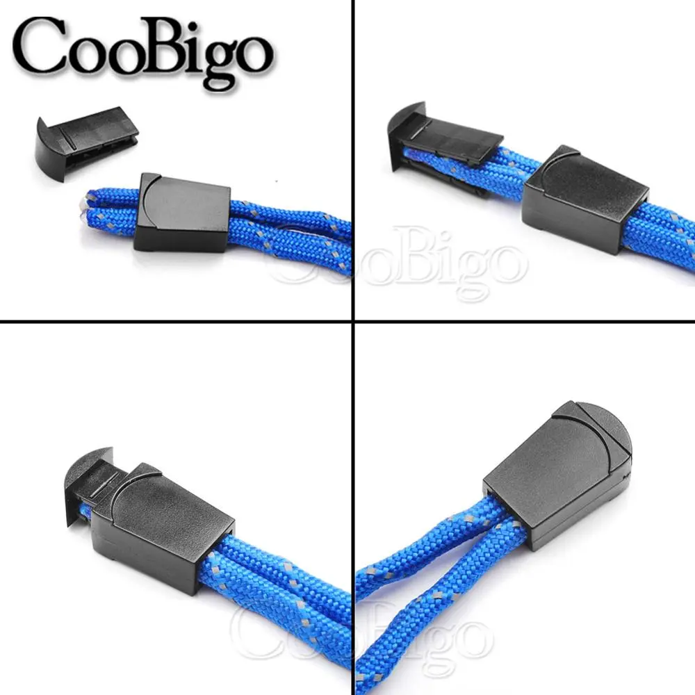 5pcs Zipper Pulls Clip Backpack Cord Ends Lock Buckles for Outdoor Backpack Lanyard Apparel Shoelace Rope Bag DIY Accessories