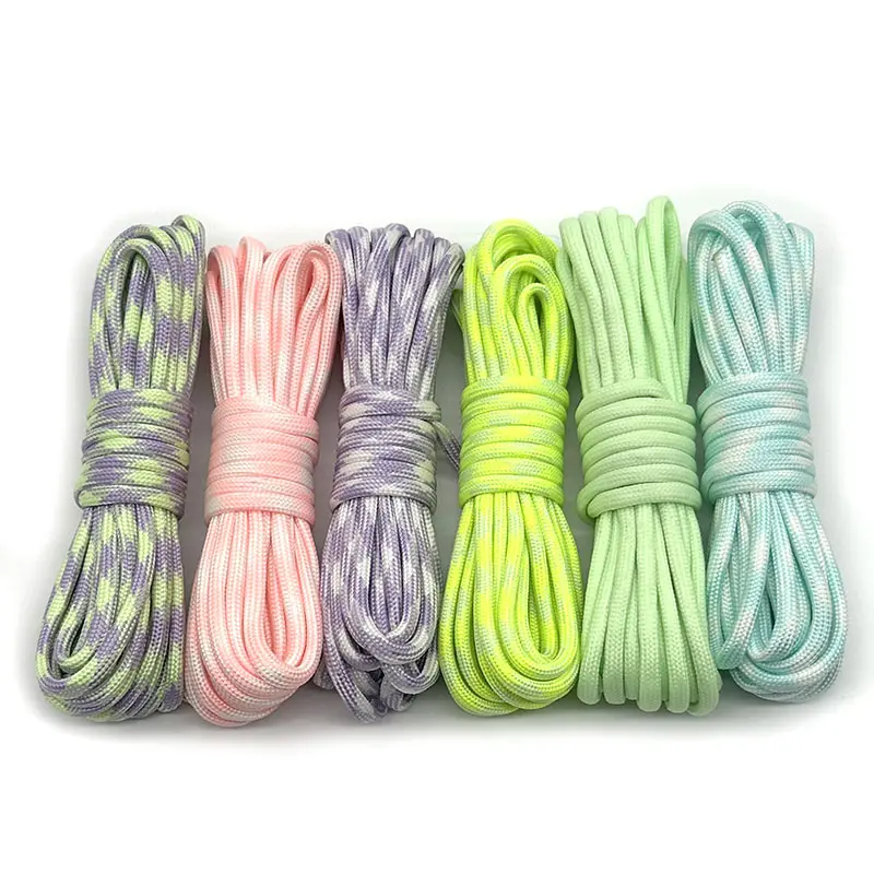 4mm Luminous Paracord,5m/10m/15m,7-Core Paracord Outdoor Camping Equipment Outdoor Emergency Rope Braided Bracelet Outdoor Tent