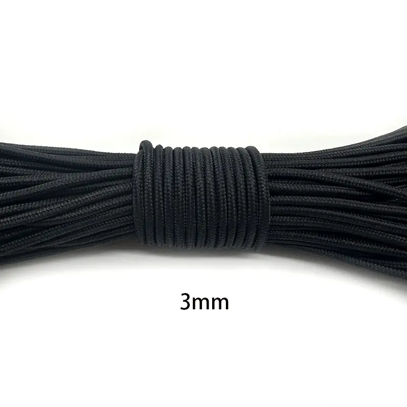 Paracord 1mm/2mm/3mm/4mm/5mm Diameter Parachute Rope Climbing Camping Survival Gear Parachute Rope Bracelet DIY Jewelry Findings