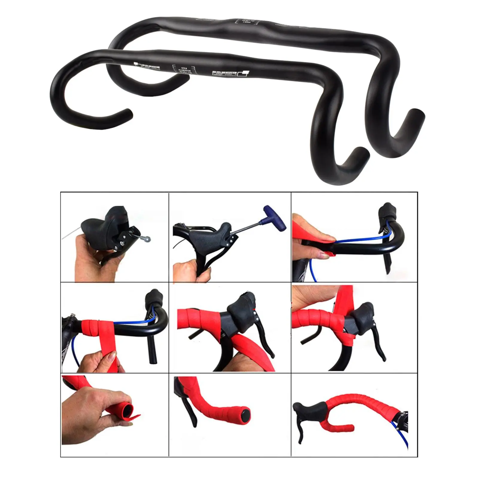 Handlebar 31.8mm Aluminum Alloy Bent Bar for Bike Road Matte