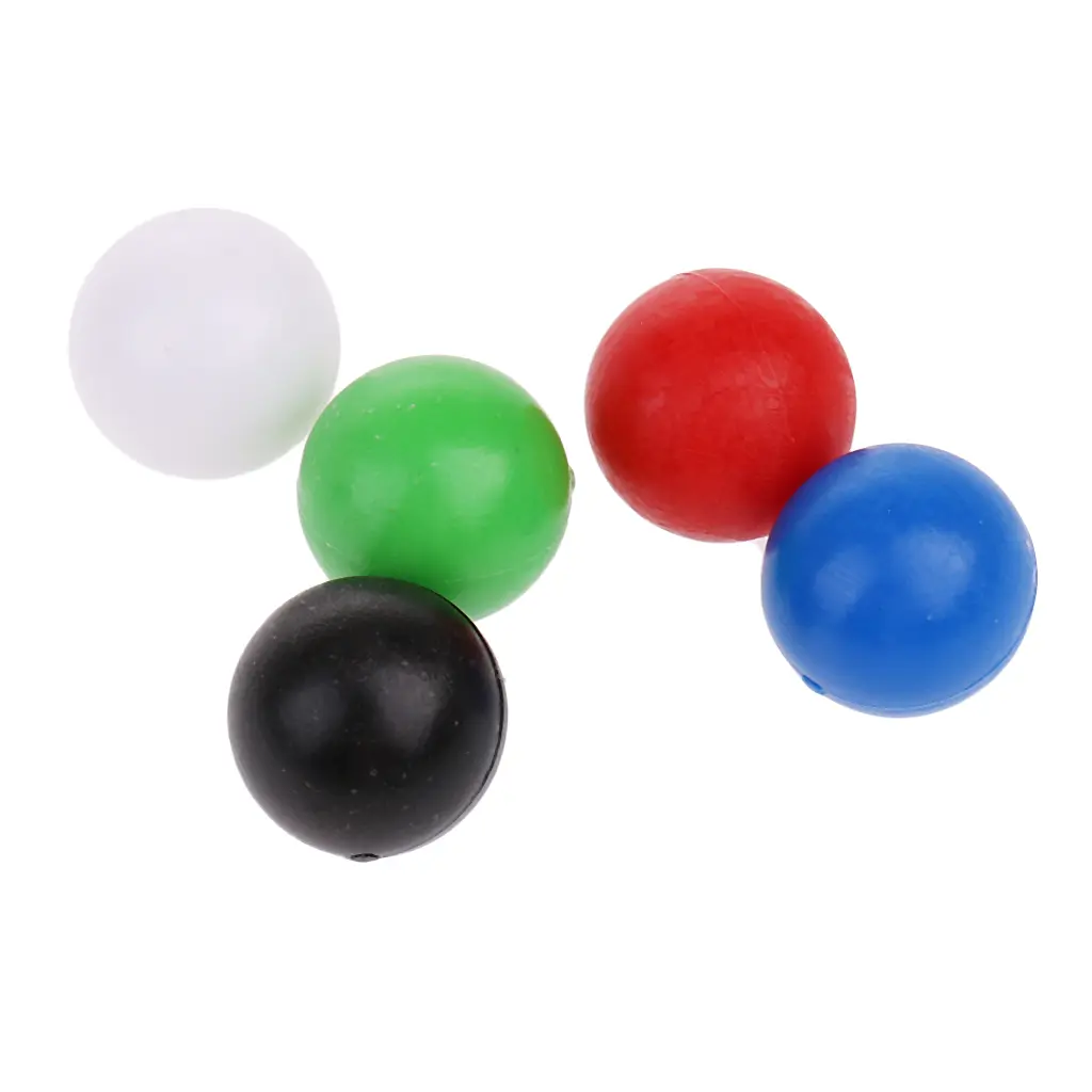60pcs 1cm Colorful Plastic Balls Beads for Kids Crafts Jewerly Making Black Green Red White Yellow Blue