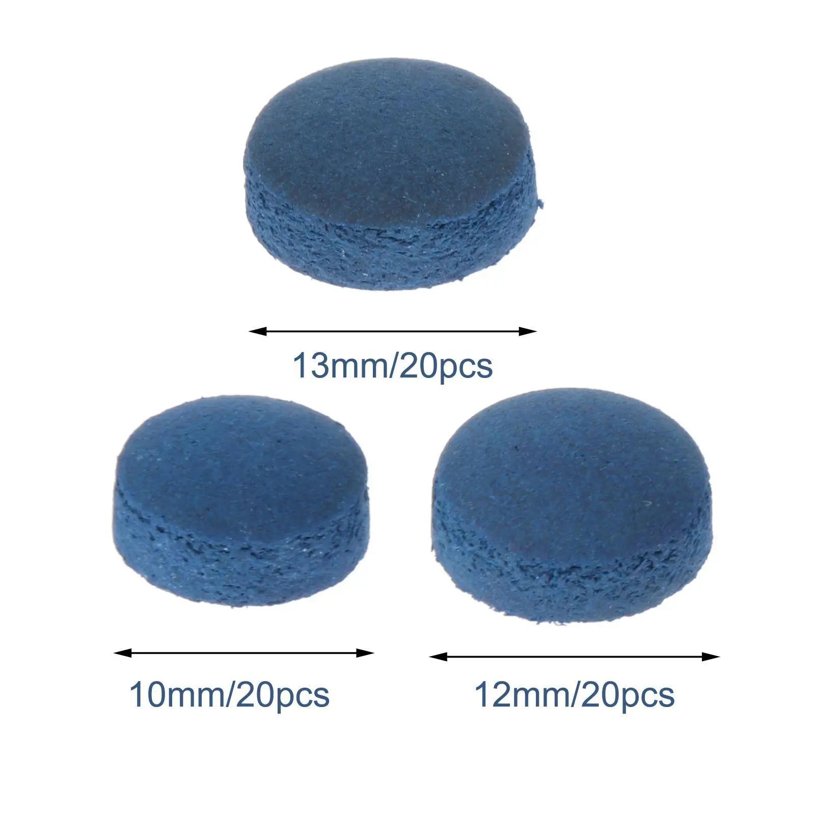 20 Pieces Pool Cue Tips Snooker Pool Cue Tips Stick Tips High Hardness Heads for Club Players Billiards Lovers Pub Snooker