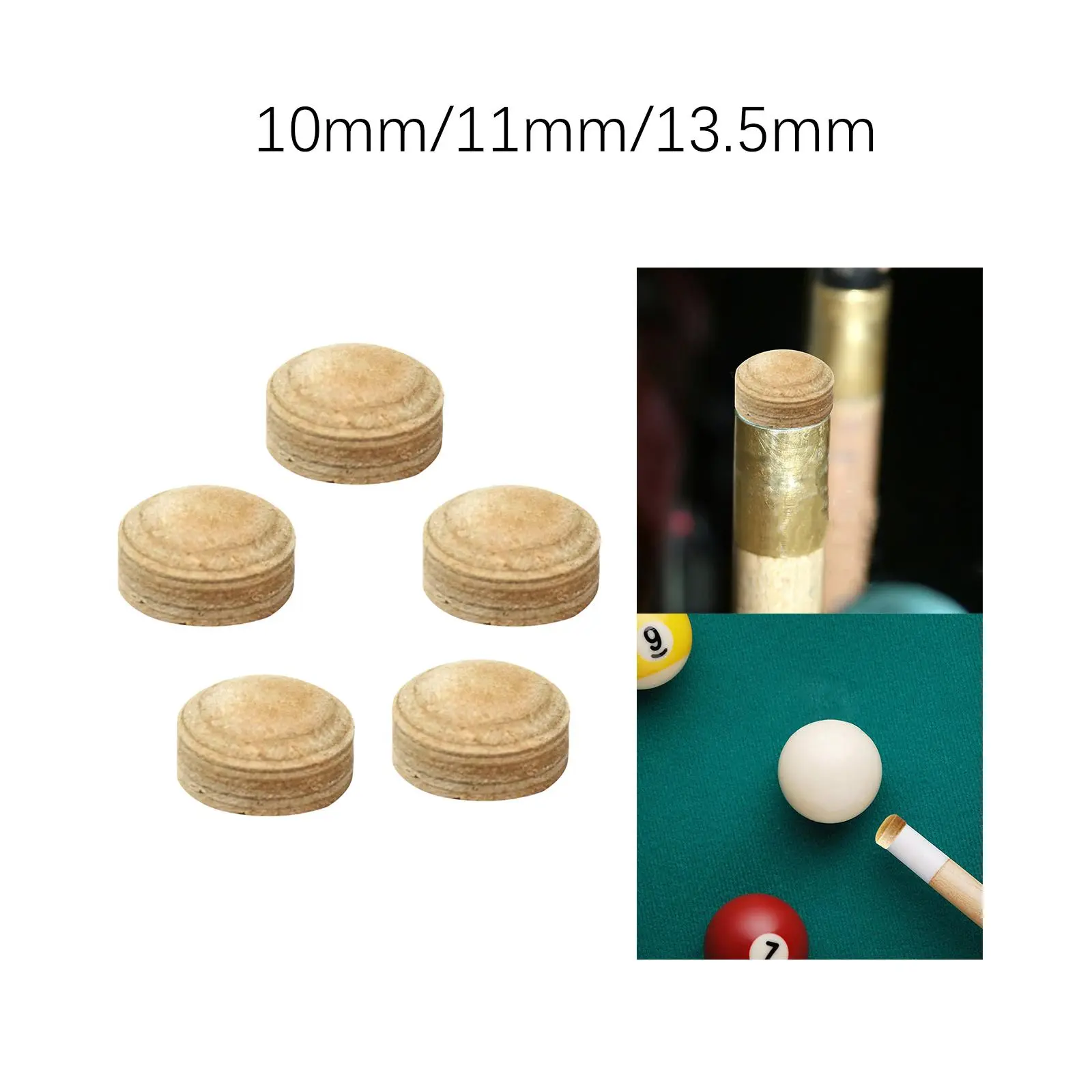 5 Pieces Billiard Cue Tips Accessories Billiard Game Protector for Club Billiard Players Billiards Room Personal Use