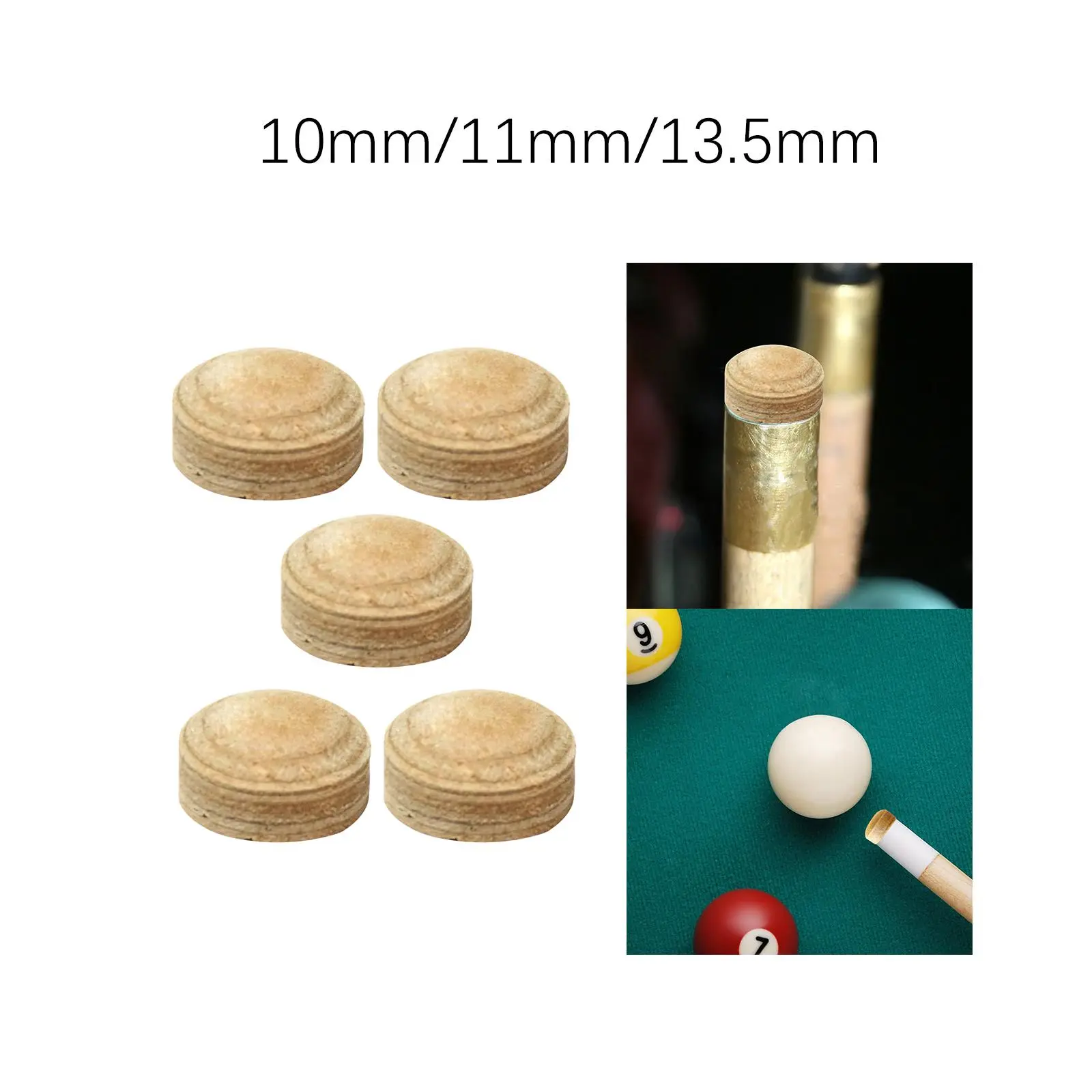 5 Pieces Billiard Cue Tips Accessories Billiard Game Protector for Club Billiard Players Billiards Room Personal Use