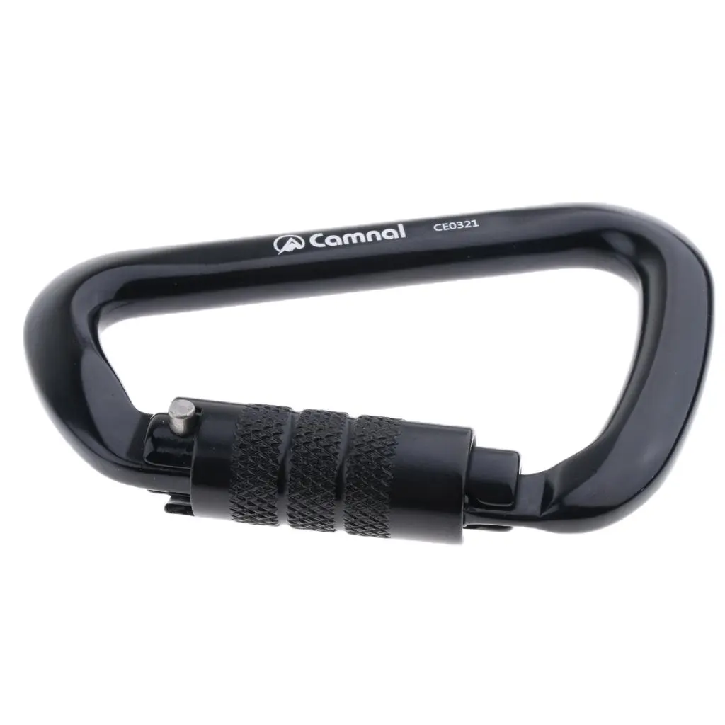 High Strength Screwgate Carabiner Rock Climbing Screw Locking Auto Lock Karabiner Outdoor Sports Hardware Tool Climbing Carabine